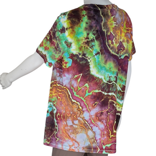Women's Large Tie-dye V-Neck T-Shirt