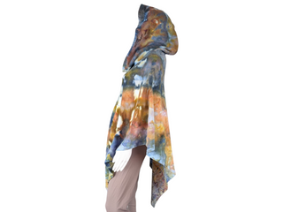 Tie-dyed Hooded Poncho