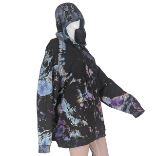 Men's 3XL Reverse Tie-dye Zip-up Hoodie