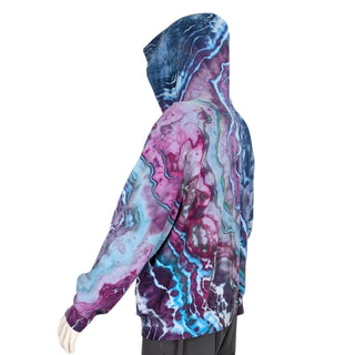 Men's XL Tie-dye Zip-Up Hoodie