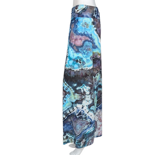 Women's Small Tie-dye Linen Palazzo Pants