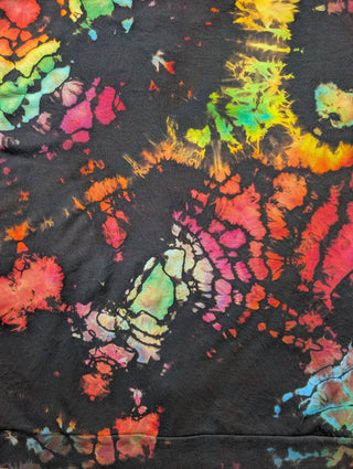 Men's Large Reverse Tie-dye Zip-up Hoodie