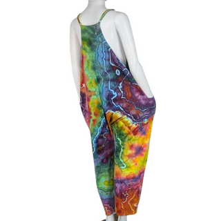 Women's Small Rainbow Tie-dye Jumpsuit