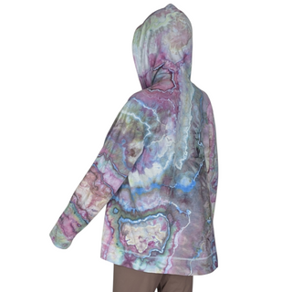Women's XL Tie-dye Lightweight Zip-up Hoodie