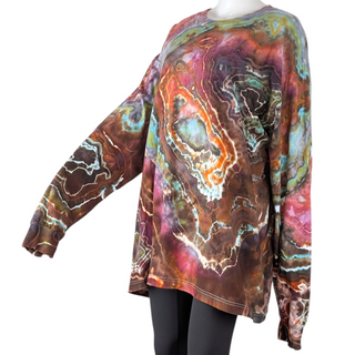 Men's 2XL Tie-dye Long-sleeved Tee