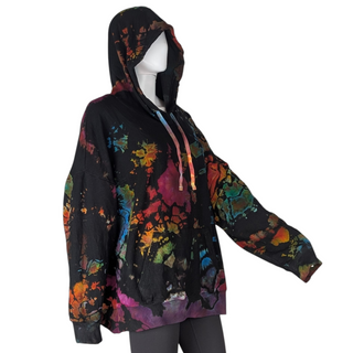Women's XXL Reverse Tie-dye Pullover Buffalo Hoodie