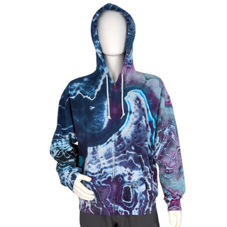 Men's XL Tie-dye Zip-Up Hoodie