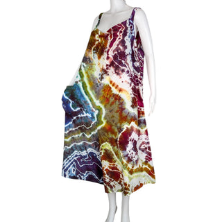 Women's XL Tie-dye Rayon Cropped Jumpsuit