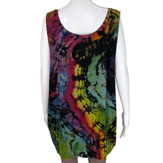 Women's 4XL Reverse Tie-dye Tank Top