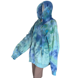 Men's 3XL Tie-dye Zip-up Hoodie