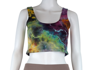 Women's Large Tie-dye Cropped Tank Top