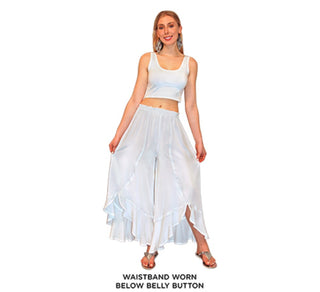 Women's 2XL Tie-dye Flowy Flounce Pants