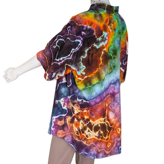 Men's XXL Tie-dye Button-up Shirt