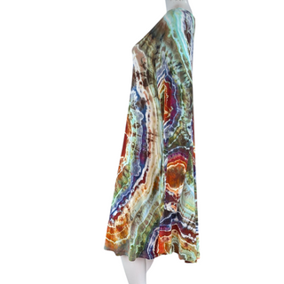 Women's 4XL Tie-dye Long-sleeve Dress