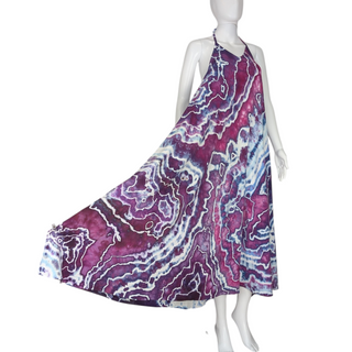 Women's Large Tie-dye Halter Maxi Dress