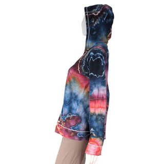 Women's Medium Tie-dye Lightweight Zip-up Hoodie