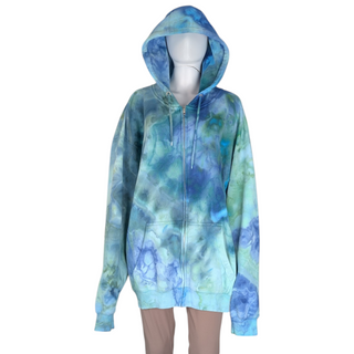Men's 3XL Tie-dye Zip-up Hoodie