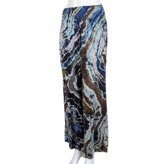 Women's Large Tie-dye Cropped Palazzo Pants with Pockets