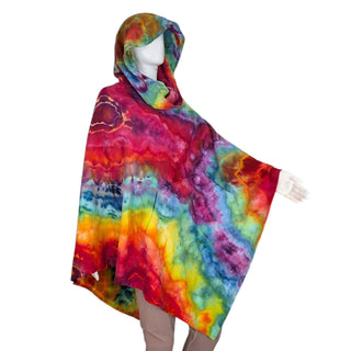 Women's OSFA Tie-dye Hooded Poncho