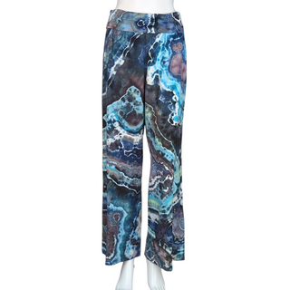 Women's Small Tie-dye Linen Palazzo Pants