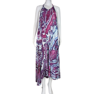 Women's Large Tie-dye Halter Maxi Dress