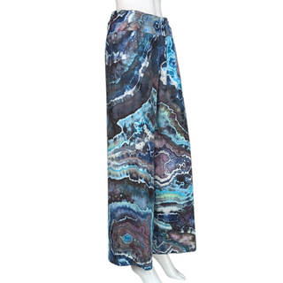 Women's Small Tie-dye Linen Palazzo Pants