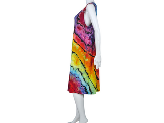 Women's XXL Reverse Tie-dye Flowy Dress