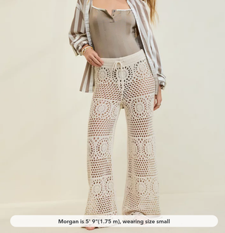 Women's Small Tie-dye Crochet Party Pants