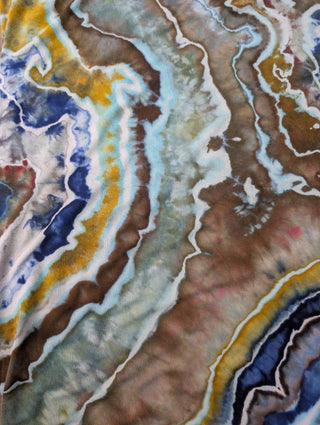 Women's Large Tie-dye Cropped Palazzo Pants with Pockets