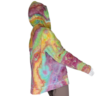 Women's XXL Tie-dye Lightweight Zip-Up Hoodie
