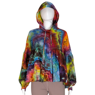 Women's XS Tie-dye Babydoll Hoodie