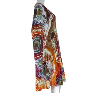 Women's 4XL Tie-dye Long-sleeve Dress