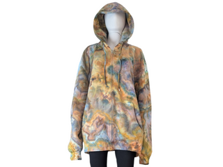 Men's 2XL Tie-dye Zip-up Hoodie