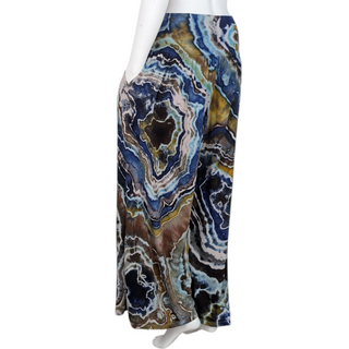 Women's Large Tie-dye Cropped Palazzo Pants with Pockets