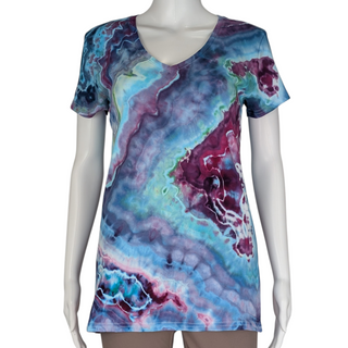 Women's XL Tie-dye V-Neck T-Shirt
