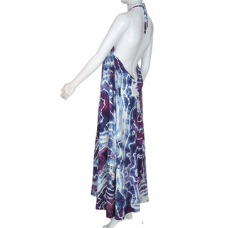 Women's Large Tie-dye Halter Maxi Dress