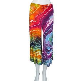 Women's Large Tie-dye Cropped Palazzo Pants