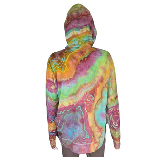 Women's XXL Tie-dye Lightweight Zip-Up Hoodie