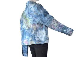 Women's XL Tie-dye Jean Jacket