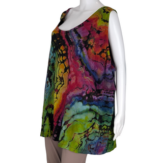 Women's 4XL Reverse Tie-dye Tank Top