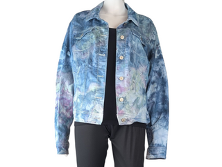 Women's XL Tie-dye Jean Jacket