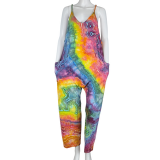 Women's Small Rainbow Tie-dye Jumpsuit