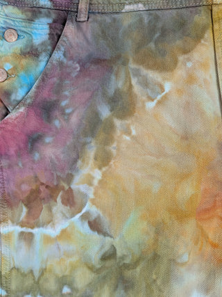 Women's XL Tie-dye Overalls