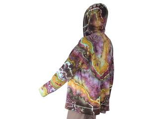 Women's XXL Tie-dye Lightweight Zip-up Hoodie