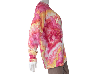 Men's Medium Tie-dye Long-sleeved T-Shirt