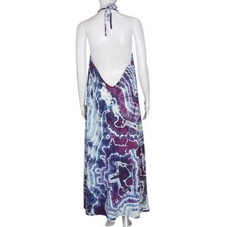 Women's Large Tie-dye Halter Maxi Dress