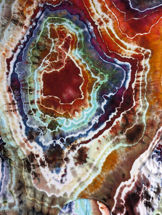 Women's 4XL Tie-dye Long-sleeve Dress