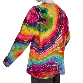 Men's 3XL Tie-dye Long Sleeved Lightweight T-Shirt
