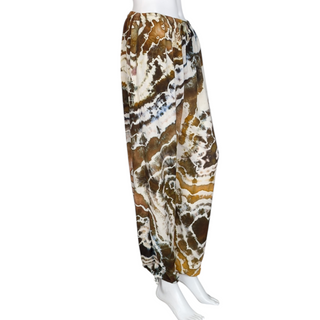 Women's One Size Upcycled Reverse Tie-dye Harem Pants
