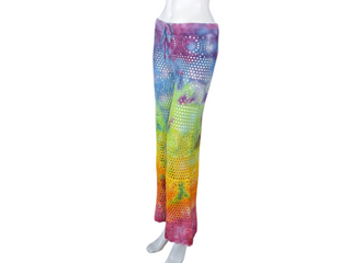 Women's Small Tie-dye Crochet Party Pants